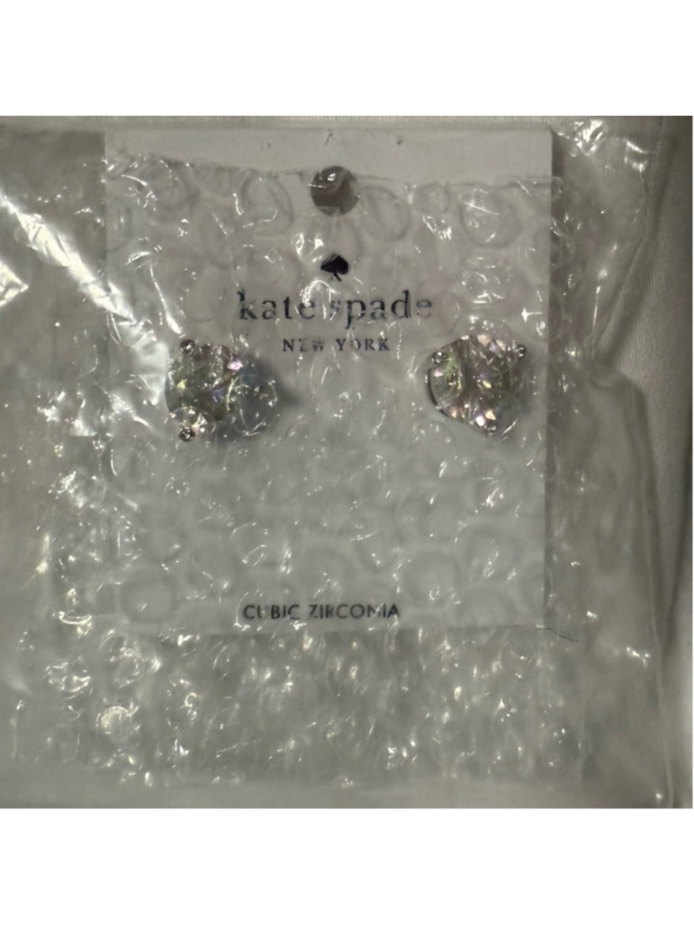 Kate Spade New York Cubic Zirconia Silver Stud “Rise and Shine” Earrings NWT - Picture 7 of 8